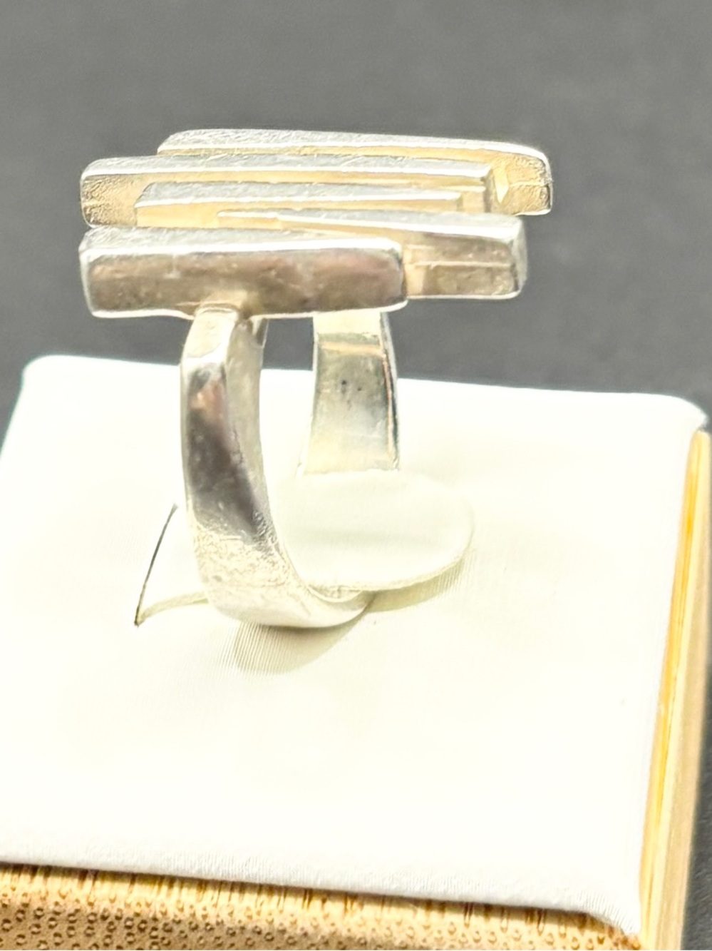 Minimalist Silver Bar Stack Ring - Silver